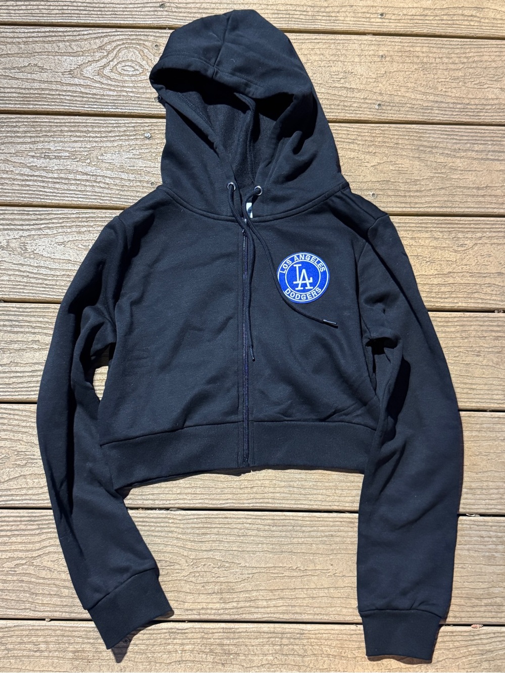 Black la Dodgers Zip-Up Hoodie